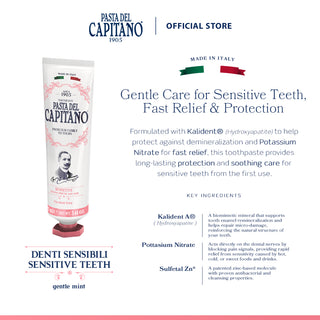 [Bundle] Pasta del Capitano Toothpaste - Functional Line Series | Sensitive - Vitamins - Caries Protection