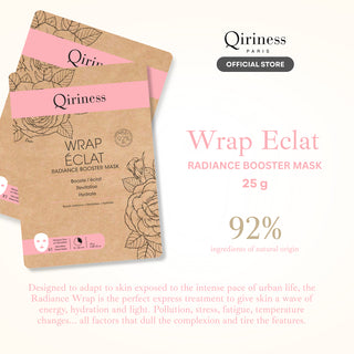 QIRINESS WRAP ÉCLAT Radiance Booster Mask 25g | Masker Premium untuk Melembapkan & Mencerahkan Wajah