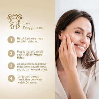 QIRINESS ELIXIR REGARD ECLAT Radiance Eye Contour Serum 15ml | Membantu Mencerahkan Kantung Mata