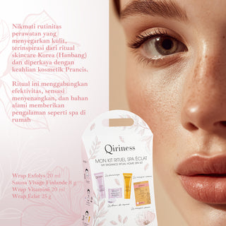 QIRINESS MON KIT RITUEL SPA ÉCLAT My Radiance Ritual Home Spa Kit | Paket Perawatan Kulit Glowing
