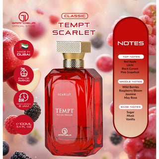 Grandeur Classic Perfume - Tempt Scarlet Eau de Parfum 100ml