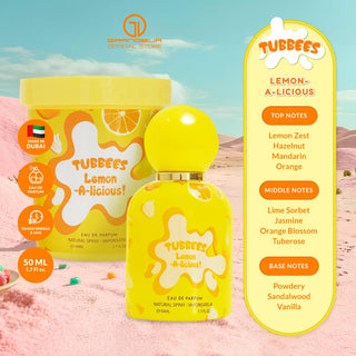 Grandeur Tubbees ICE CREAM SERIES - Lemon-A-Licious Eau de Parfum 50ML | Dubai Gourmand Perfume