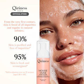 QIRINESS MOUSSE DIVINE Cleansing Foam 125ml | Gentle Cleanser Membersihkan & Melembutkan Wajah