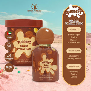 Grandeur Tubbees ICE CREAM SERIES - Golden Praline Bliss Eau de Parfum 50ML | Dubai Gourmand Perfume