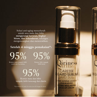 Goby Beauty - QIRINESS CARESSE REGARD SUBLIME Eye and Lip Cream 15ml | Krim Mata & Bibir Premium Anti Aging