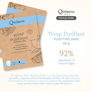 QIRINESS WRAP PURIFIANT Purifying Mask 25g | Masker Detox Wajah untuk Kulit Berminyak & Berjerawat