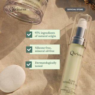 QIRINESS ELIXIR SOURCE D'EAU Intensive Moisturizing Essence 30ml | Essence Menghidrasi Kulit Kering