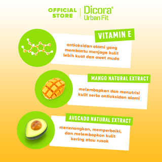DICORA URBAN FIT SHOWER GEL AVOCADO & MANGO VITAMIN E