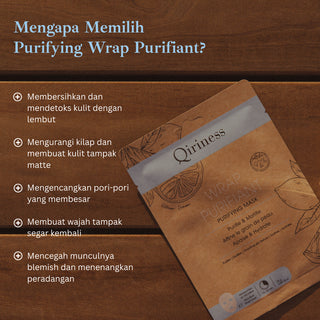 QIRINESS WRAP PURIFIANT Purifying Mask 25g | Masker Detox Wajah untuk Kulit Berminyak & Berjerawat