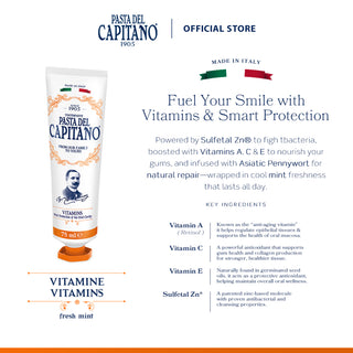 [Bundle] Pasta del Capitano Toothpaste - Functional Line Series | Sensitive - Vitamins - Caries Protection