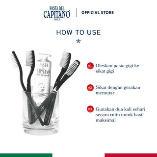 [Bundle] Pasta del Capitano Whitening Line Toothpaste 75ml | Ox-Active - Baking Soda - Charcoal