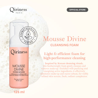 QIRINESS MOUSSE DIVINE Cleansing Foam 125ml | Gentle Cleanser Membersihkan & Melembutkan Wajah