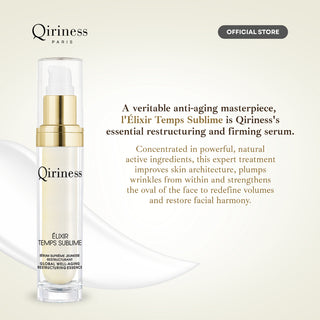 QIRINESS ELIXIR TEMPS SUBLIME Restructuring Essence 30ML | Essence Menyamarkan Kerutan & Garis Halus