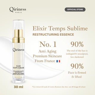 QIRINESS ELIXIR TEMPS SUBLIME Restructuring Essence 30ML | Essence Menyamarkan Kerutan & Garis Halus