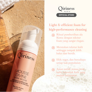 QIRINESS MOUSSE DIVINE Cleansing Foam 125ml | Gentle Cleanser Membersihkan & Melembutkan Wajah